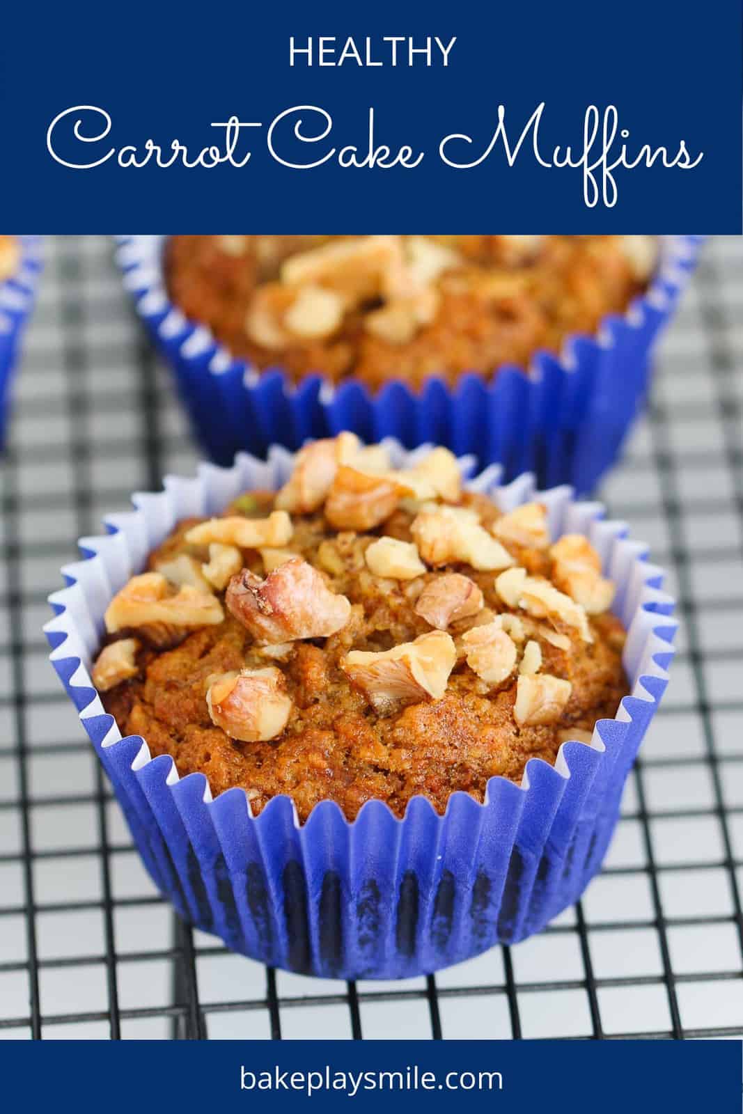 Healthy Carrot Cake Muffins - Bake Play Smile