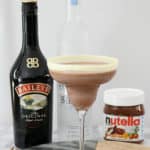 This Boozy Easter Chocolate Cocktail is the ultimate party drink! Made from baileys, vodka, milk and nutella & with an easter egg hidden at the bottom!