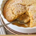 Our simple butterscotch self saucing pudding is the ultimate winter comfort food. A soft and fluffy sponge pudding covered with sweet and rich butterscotch sauce. #butterscotch #pudding #selfsaucing #thermomix #conventional #winter #dessert #comfort #food #recipe