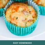 Our zucchini muffins with ham and cheese are a delicious savoury snack or lunch box treat... plus they're 100% kid-approved and super easy to make! #healthy #zucchini #muffins #ham #cheese #thermomix #conventional #recipe #easy #lunchbox #snack #savoury