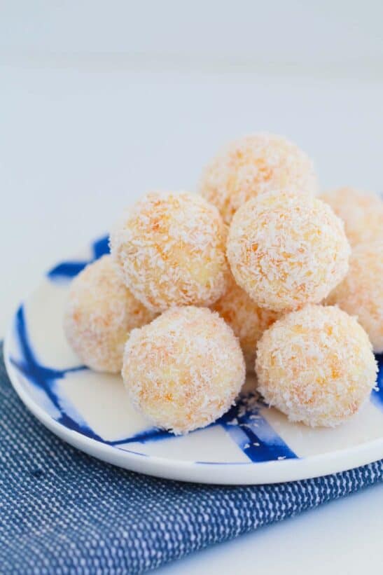 White Chocolate, Coconut & Apricot Balls Bake Play Smile
