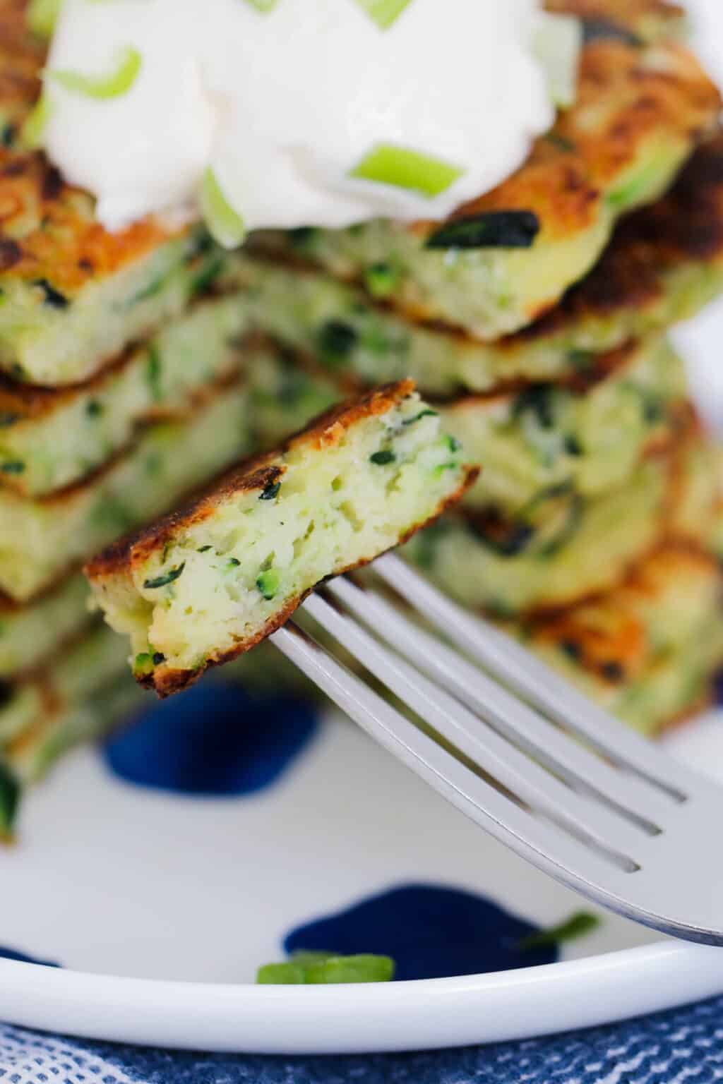 Healthy Zucchini Fritters 4 Ingredients Bake Play Smile