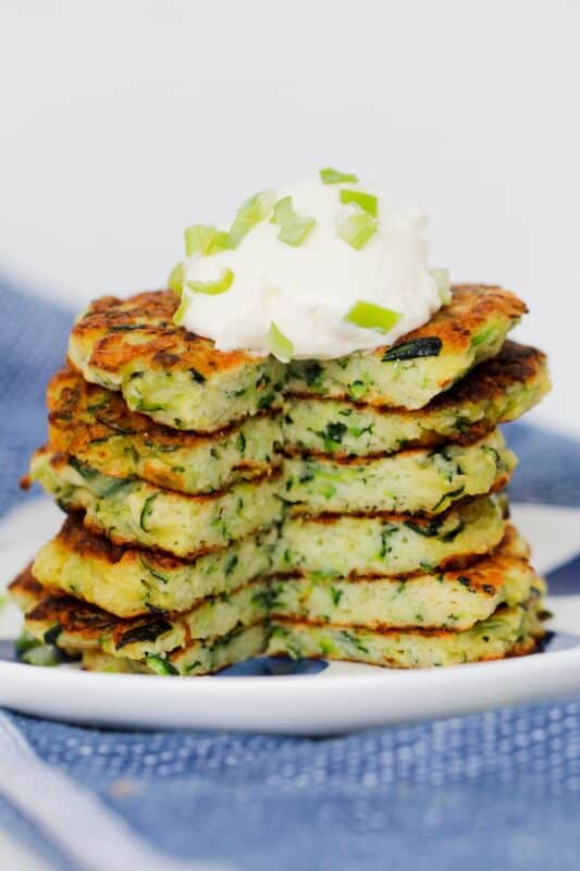 Healthy Zucchini Fritters | 4 Ingredients - Bake Play Smile