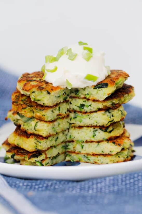 Healthy Zucchini Fritters 4 Ingredients Bake Play Smile