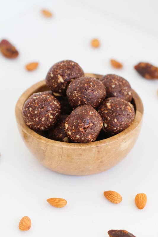 Healthy Double Chocolate Protein Balls - Bake Play Smile