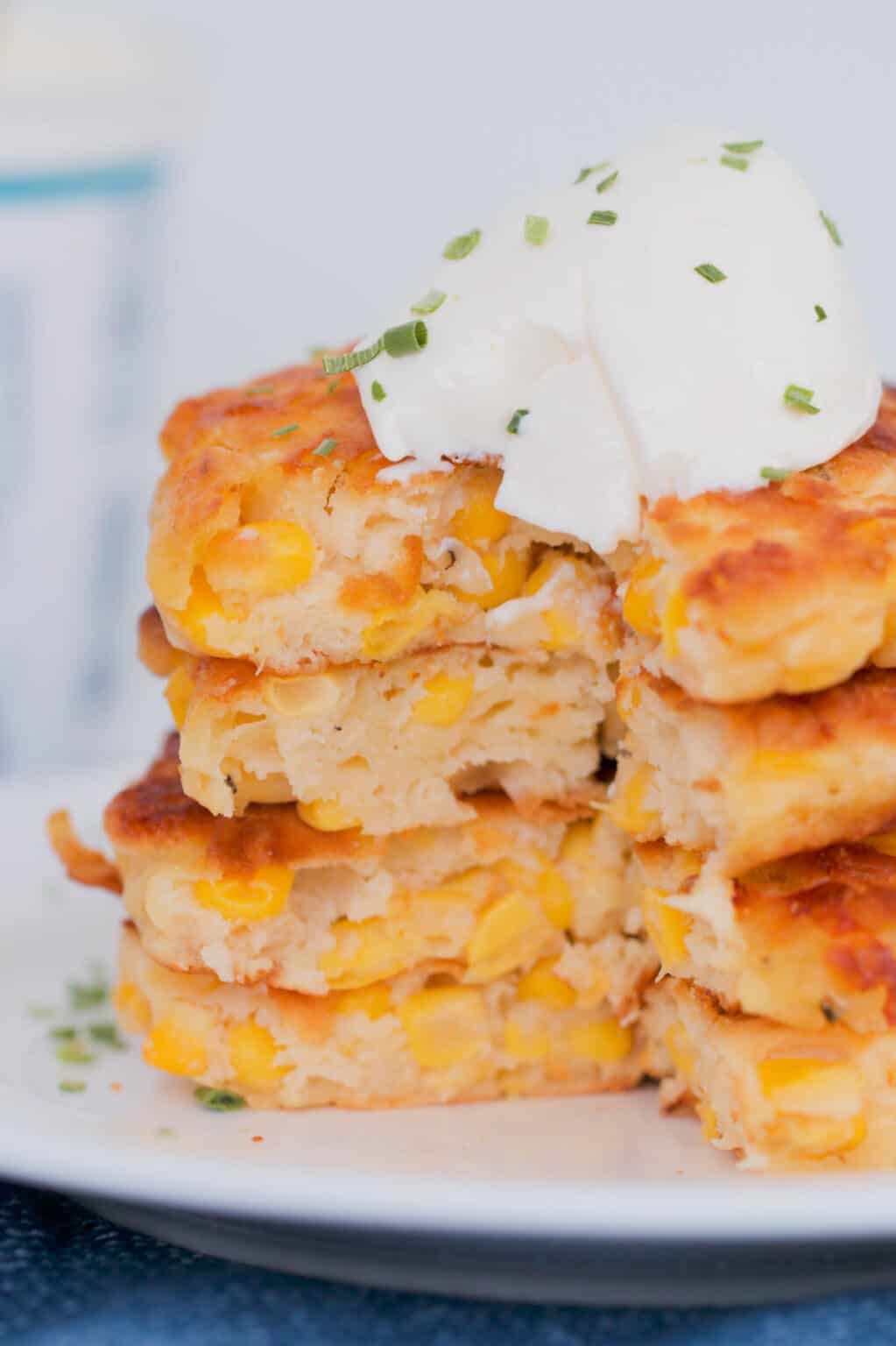 Cheesy Corn Fritters - Bake Play Smile