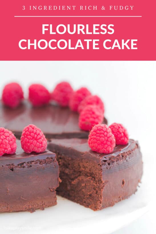 3 Ingredient Flourless Chocolate Cake | Gluten-Free - Bake Play Smile