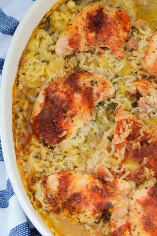 Creamy Oven Baked Chicken And Rice With Bacon Bake Play Smile
