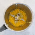 Grated lemon zest in a Thermomix.