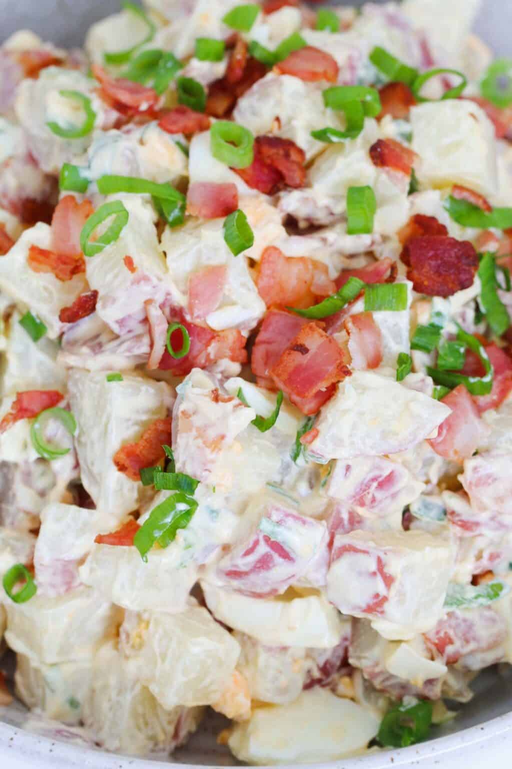 Creamy Bacon, Egg & Potato Salad - Bake Play Smile