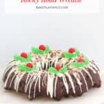 A Pinterest image with the text overlay 'Clinkers Rocky Road Wreath' over top.