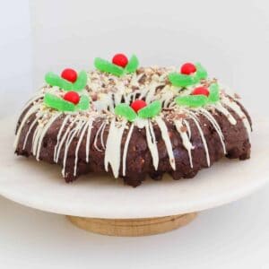 A chocolate rocky road for Christmas.