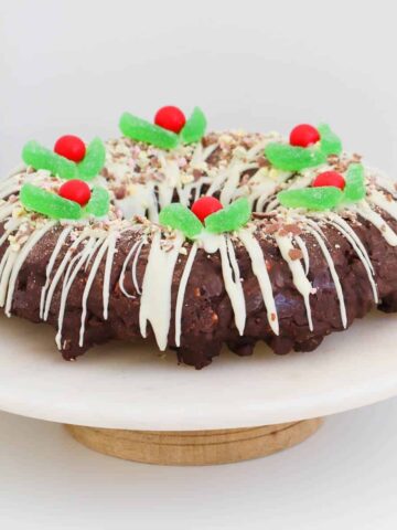 A chocolate rocky road for Christmas.
