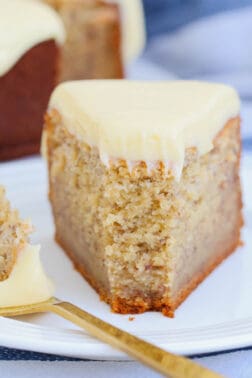 Easy Banana Cake With Cream Cheese Frosting - Bake Play Smile