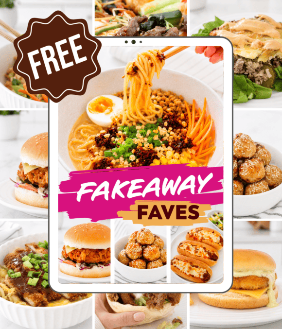 The cover of a fakeaway recipes ebook