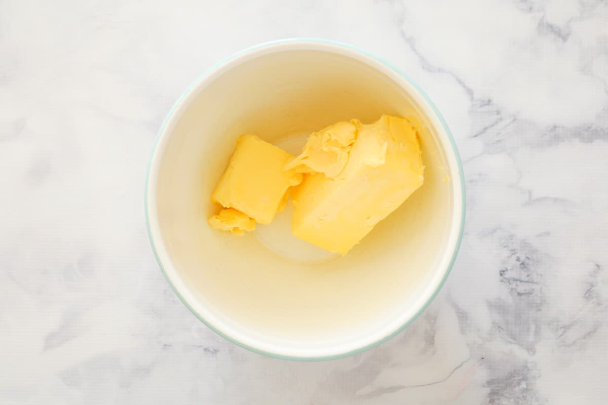 Softened butter in a large bowl