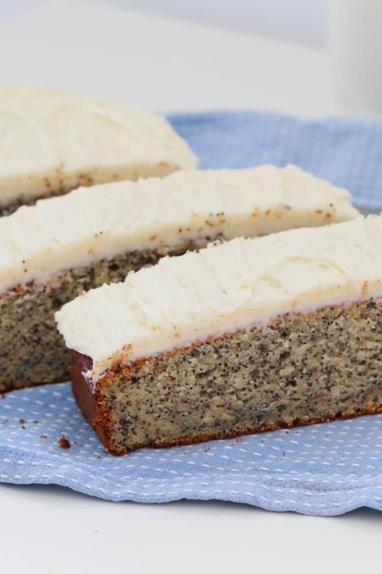 Banana and Poppy Seed Cake with Vanilla Frosting