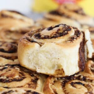 A pile of cheese and vegemite scrolls.