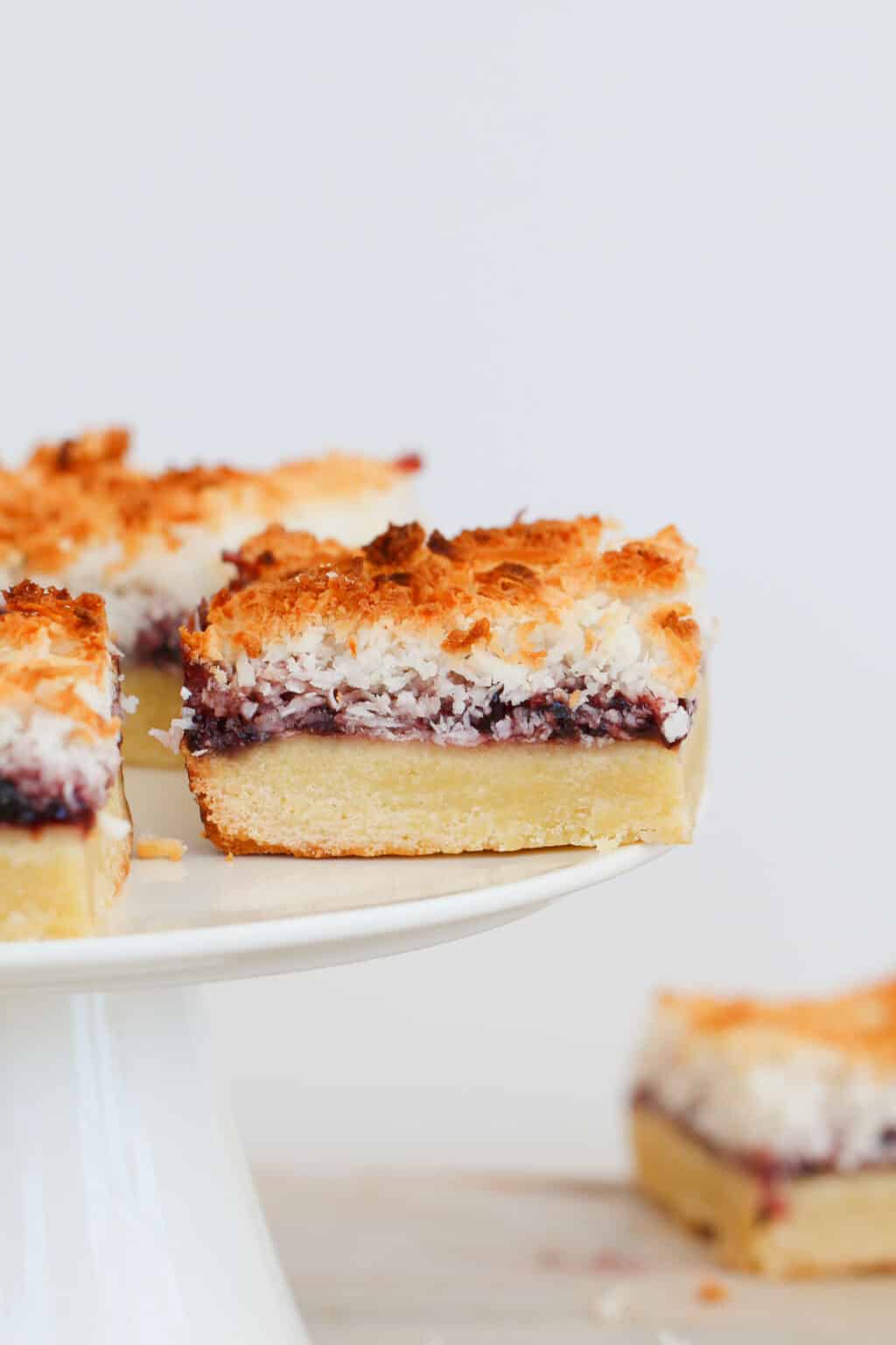Raspberry Coconut Slice - Bake Play Smile