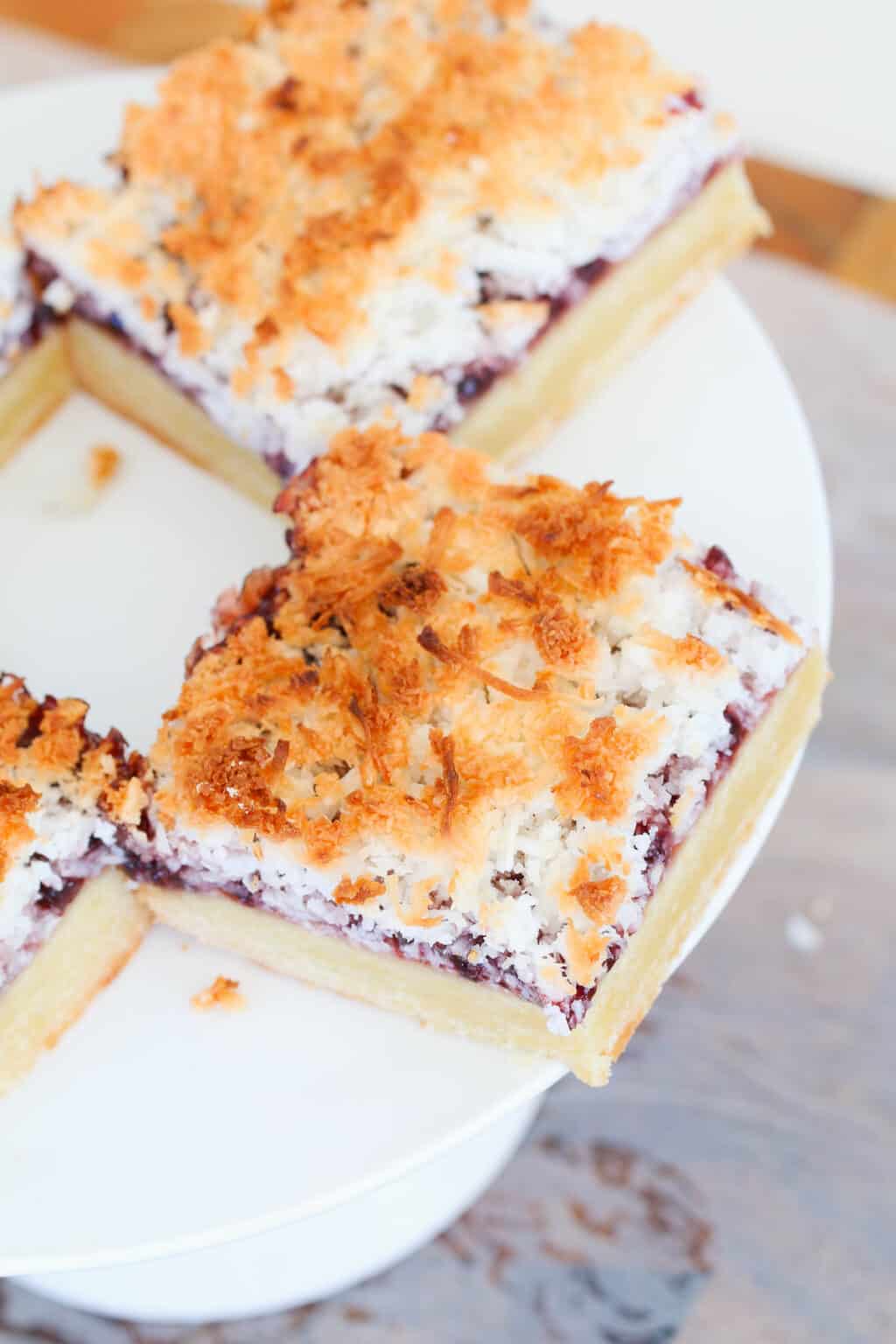 Raspberry Coconut Slice - Bake Play Smile
