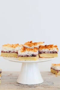 Raspberry Coconut Slice - Bake Play Smile