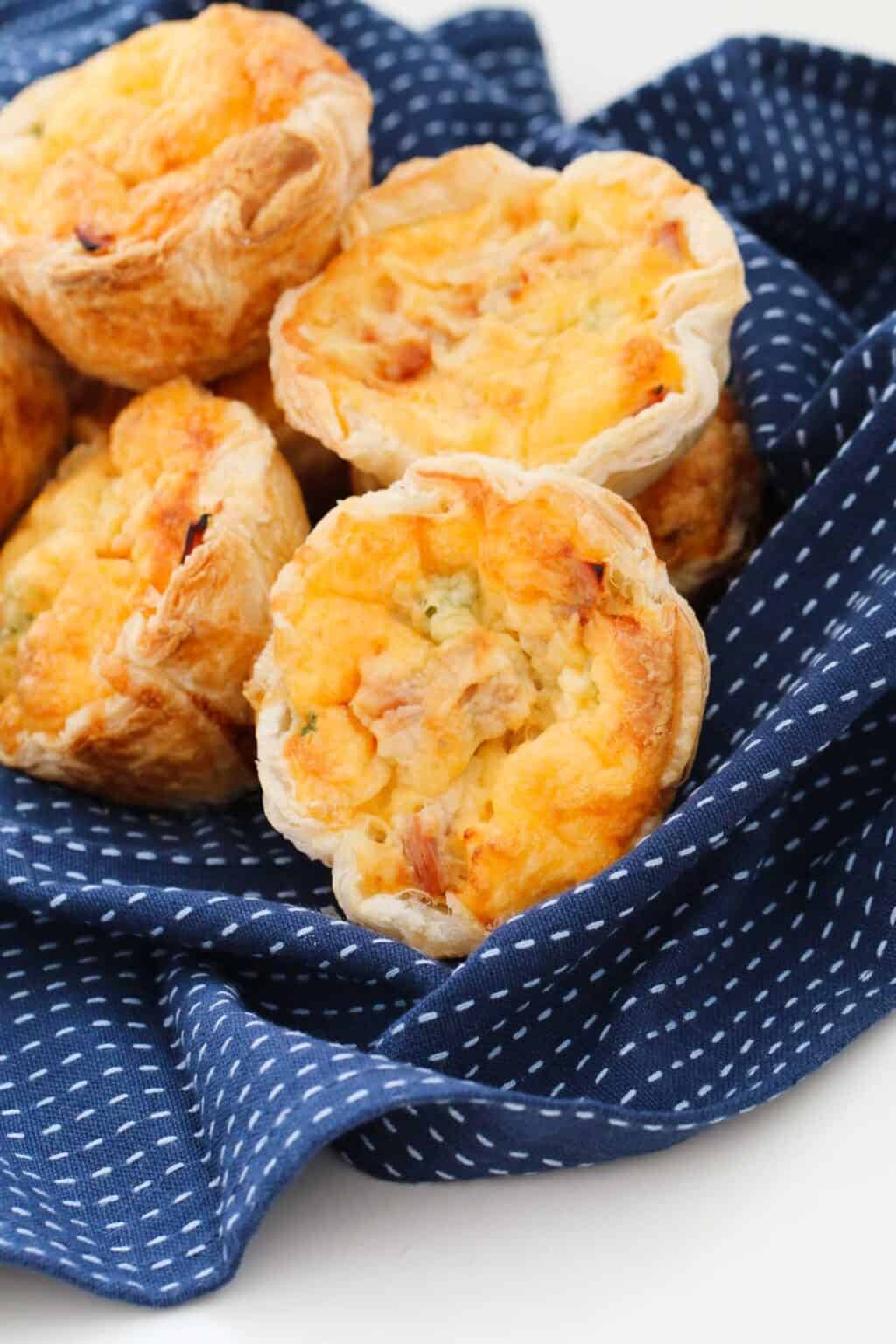 Corn, Ham and Cheese Quiches Bake Play Smile