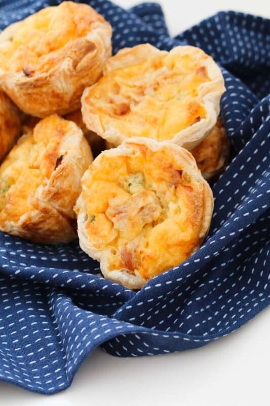 Corn, Ham and Cheese Quiches - Bake Play Smile