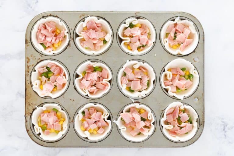 Corn, Ham and Cheese Quiches Bake Play Smile