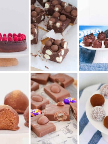 A collage of desserts made from 3 ingredients.
