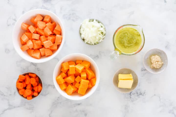 Carrot, Pumpkin & Sweet Potato Soup - Bake Play Smile