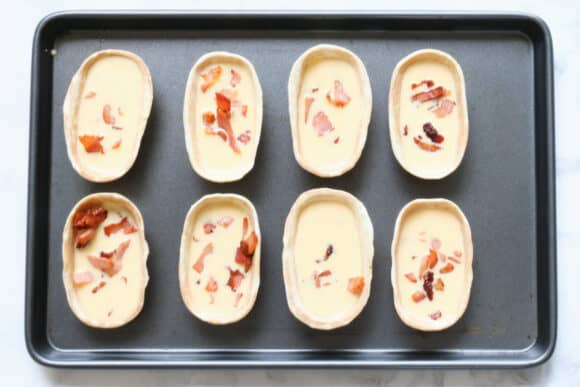 Cheesy Egg and Bacon Tortilla Quiches - Bake Play Smile