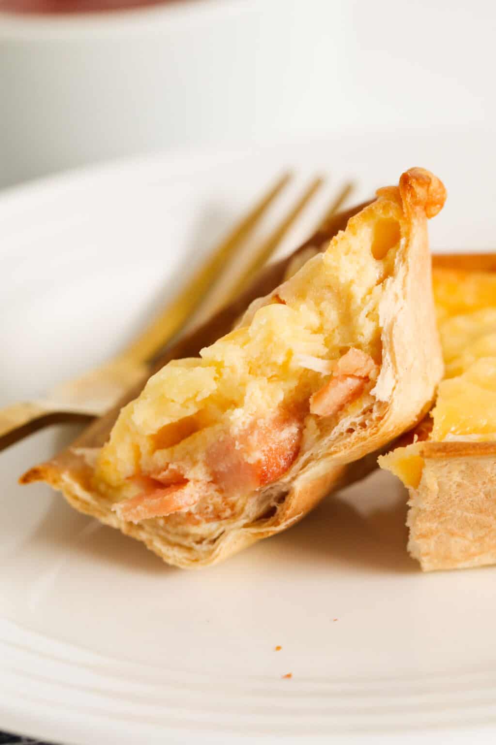 Cheesy Egg and Bacon Tortilla Quiches - Bake Play Smile