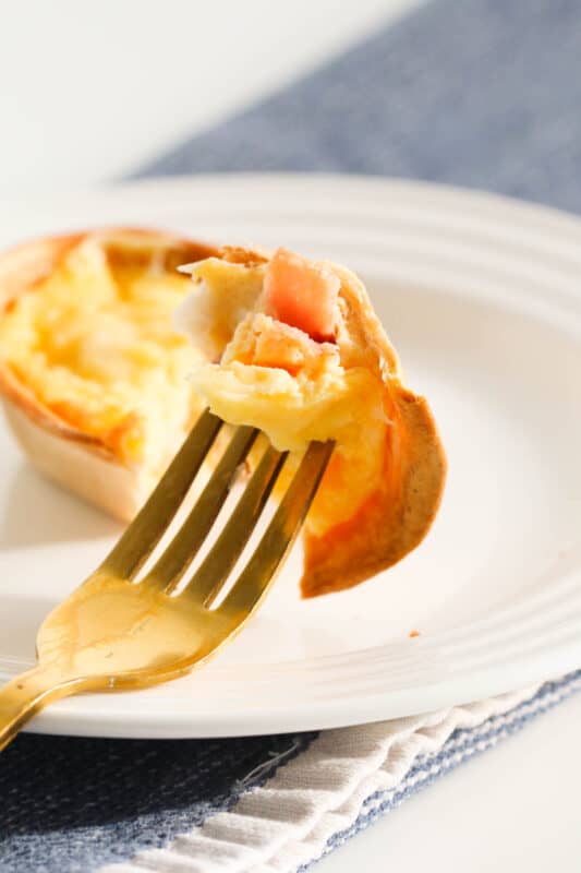 Cheesy Egg and Bacon Tortilla Quiches Bake Play Smile