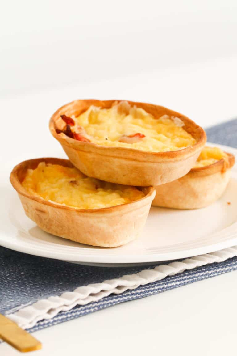 Cheesy Egg and Bacon Tortilla Quiches Bake Play Smile