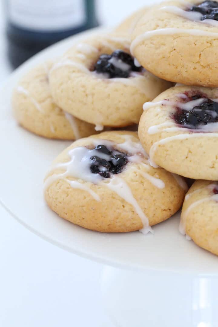 Lemon & Blueberry Thumbprint Cookies - Bake Play Smile