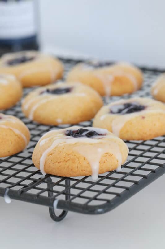 Lemon & Blueberry Thumbprint Cookies - Bake Play Smile