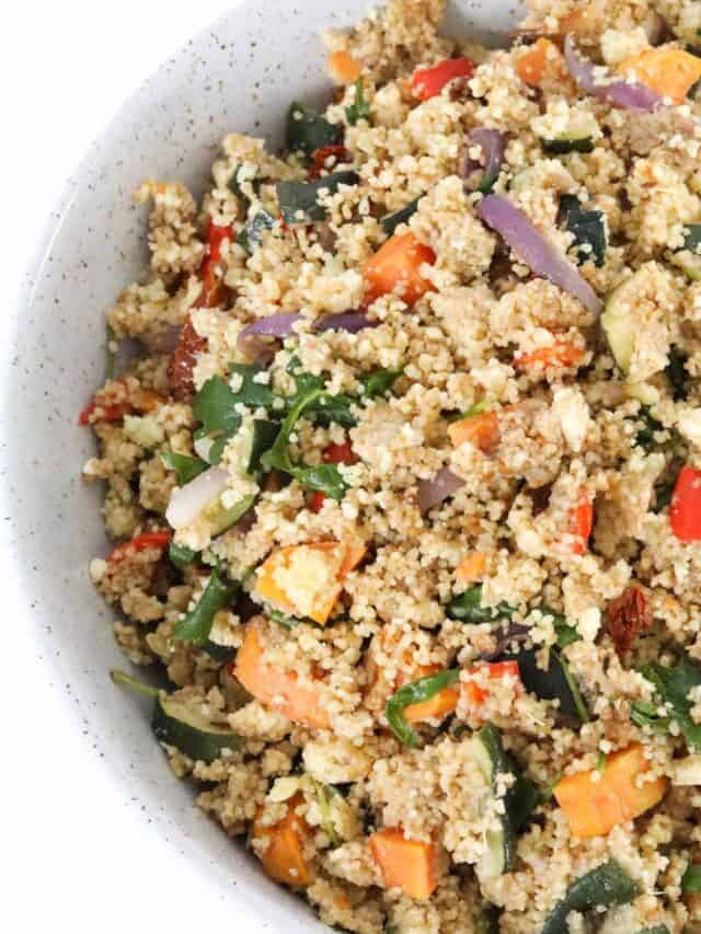 Roast Vegetable Couscous Salad Bake Play Smile
