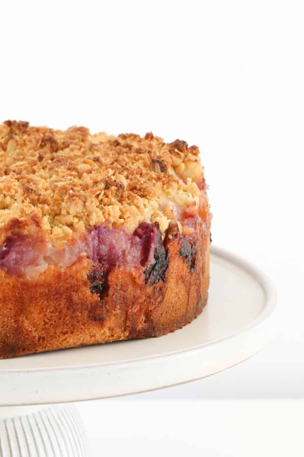 Raspberry & Apple Crumble Cake - Bake Play Smile