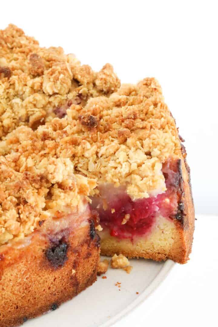 Raspberry & Apple Crumble Cake - Bake Play Smile