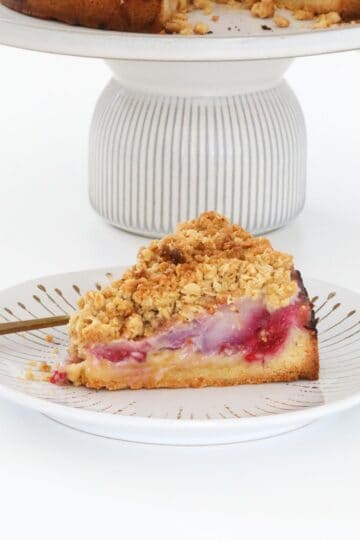 Raspberry & Apple Crumble Cake - Bake Play Smile