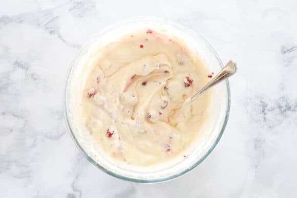 White Chocolate and Raspberry Cheesecake Slice - Bake Play Smile