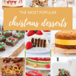 A collage of Christmas desserts.
