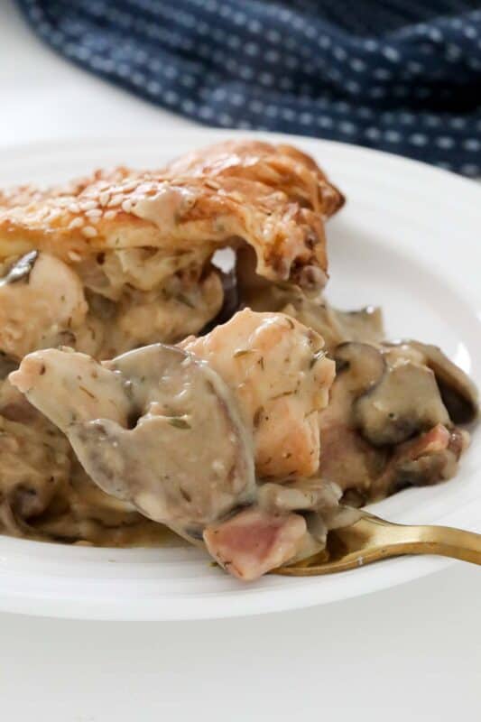 Chicken And Mushroom Pie with Puff Pastry - Bake Play Smile