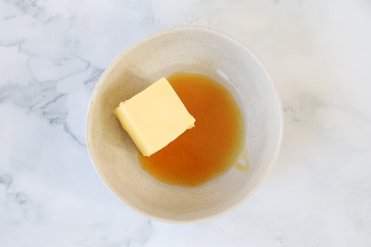 Butter and golden syrup in a bowl