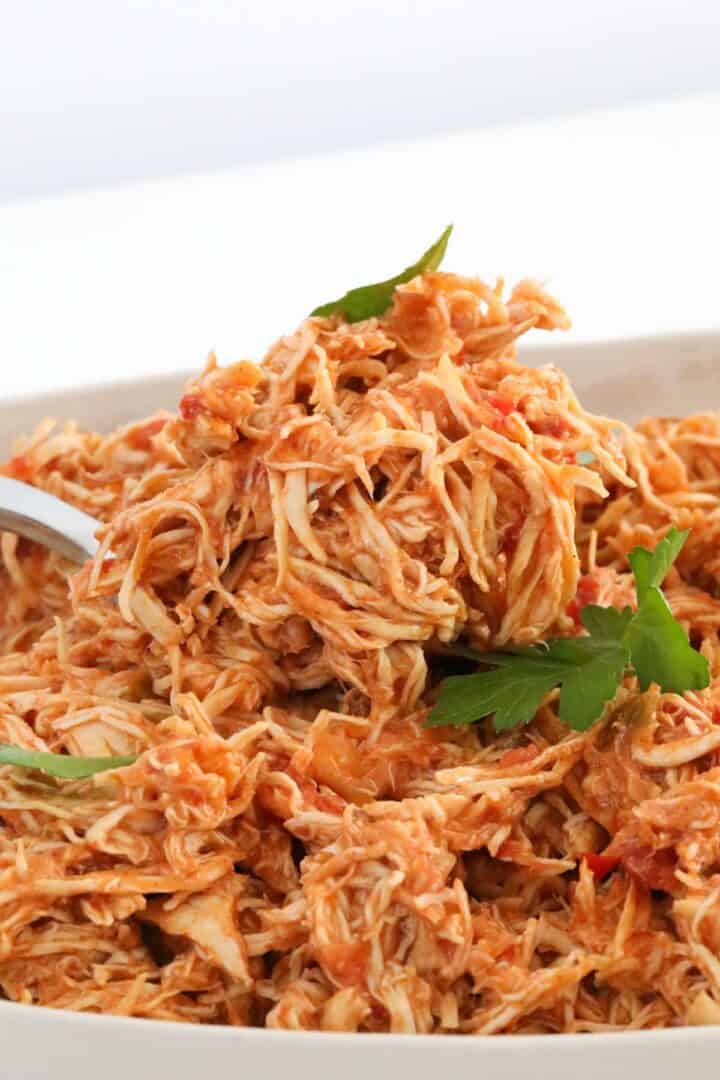 Slow Cooker Mexican Shredded Chicken - Bake Play Smile