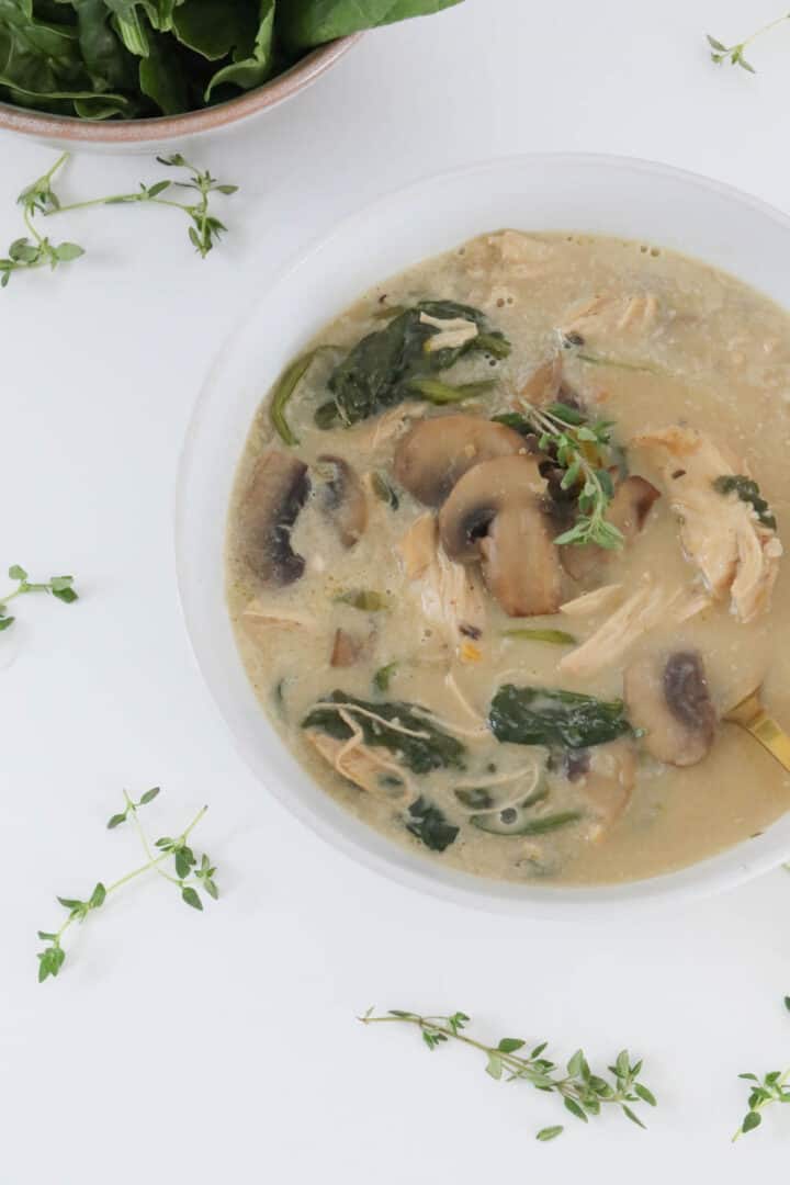 Creamy Chicken and Mushroom Soup - Bake Play Smile