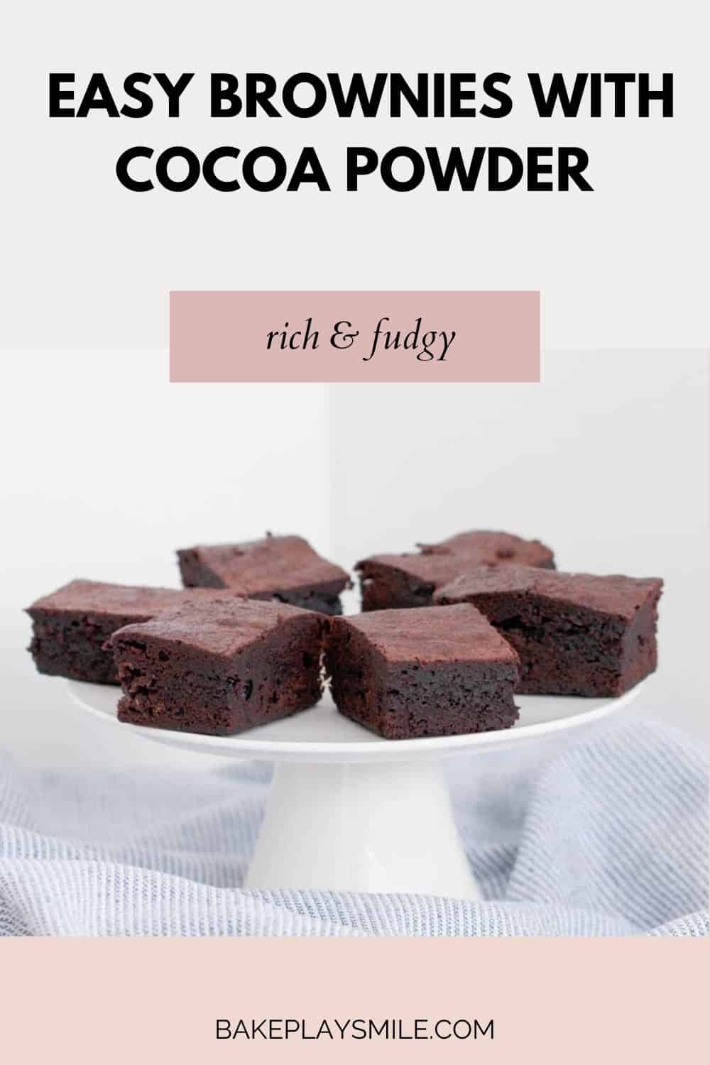 Easy Cocoa Powder Brownies (No Chocolate Required!) - Easy Peasy Foodie
