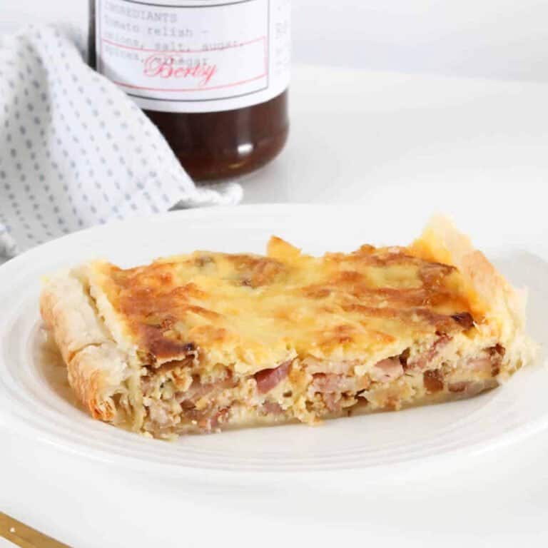 Traditional Egg and Bacon Pie with Puff Pastry Bake Play Smile