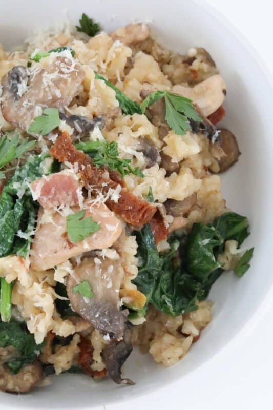 Slow Cooker Risotto Chicken and Mushroom Bake Play Smile
