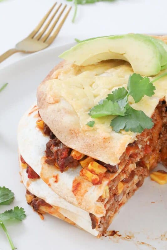 Mexican Lasagne with Tortillas Bake Play Smile